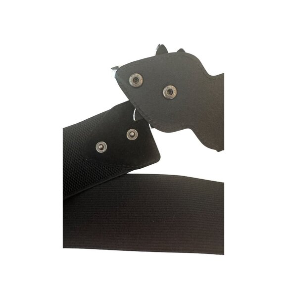 NEW 2/$30 Vintage Style Begonia Blue Rhinestone Floral Stretch Belt Snap Closure - Picture 7 of 8